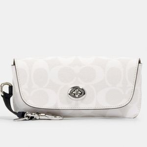 Coach sunglass case bag charm in bone